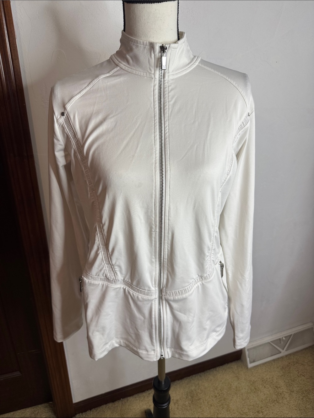 Tail White Zip-Front Women's Jacket Size L